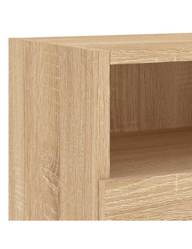 Mobili TV a Muro 4pz Rovere Sonoma in Legno Multistrato