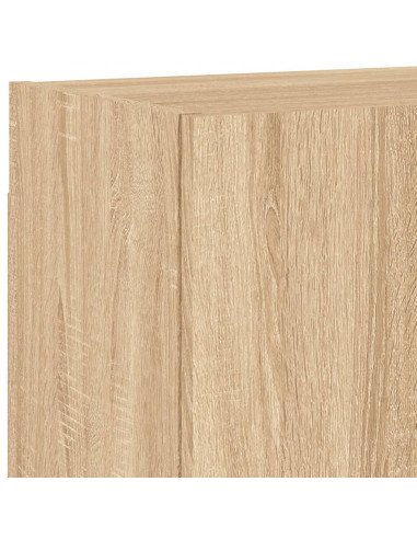 Mobili TV a Muro 4pz Rovere Sonoma in Legno Multistrato