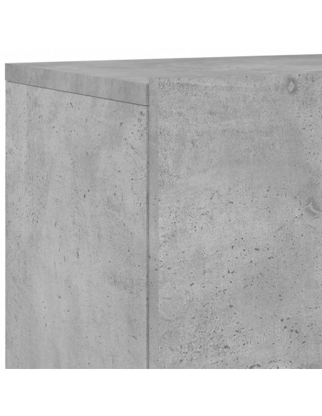 Mobili TV a Muro con LED 5pz Grigio Cemento Legno Multistrato
