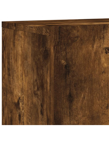 Mobili TV a Muro 6pz Rovere Fumo in Legno Multistrato
