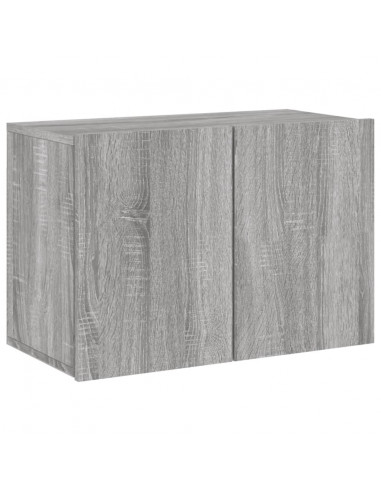 Mobili TV a Muro 5pz Grigio Sonoma in Legno Multistrato
