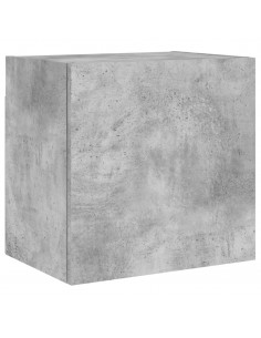 Mobili TV a Muro con LED 5pz Grigio Cemento Legno Multistrato 2