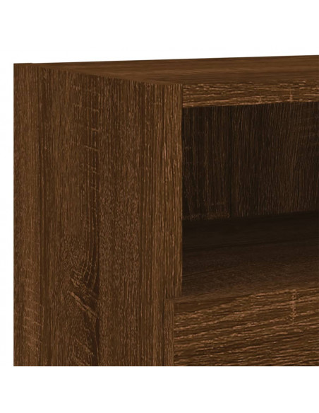 Mobili TV a Muro 4pz Rovere Marrone in Legno Multistrato