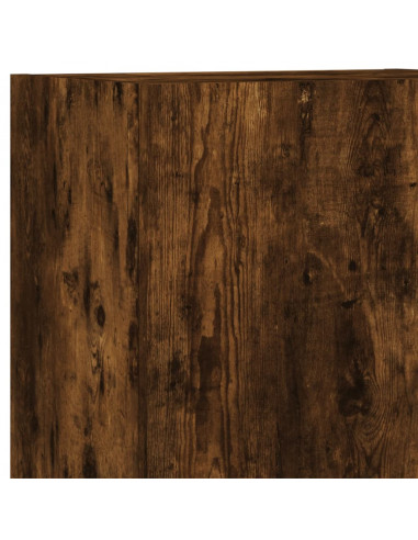 Mobili TV a Muro 5pz Rovere Fumo in Legno Multistrato