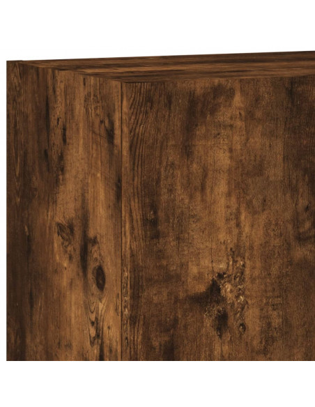 Mobili TV a Muro 6pz Rovere Fumo in Legno Multistrato