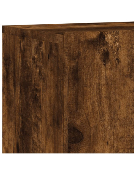 Mobili TV a Muro 6pz Rovere Fumo in Legno Multistrato