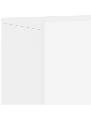 Mobili TV a Muro 5pz Bianchi in Legno Multistrato