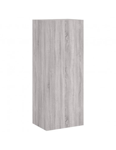 Mobili TV a Muro 4pz Grigio Sonoma in Legno Multistrato