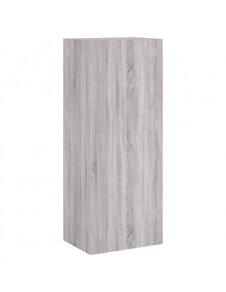 Mobili TV a Muro 4pz Grigio Sonoma in Legno Multistrato
