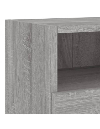 Mobili TV a Muro 4pz Grigio Sonoma in Legno Multistrato