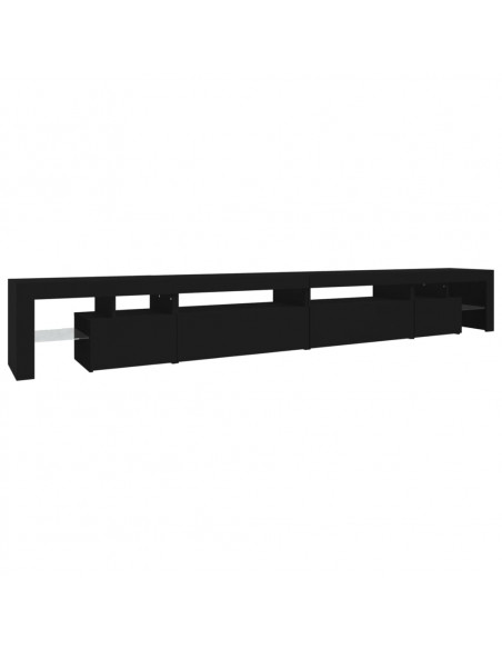 Mobile Porta TV con Luci LED Nero 290x36,5x40 cm