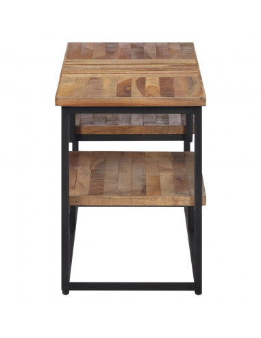 Mobile Porta TV 110x30x39 cm in Teak Massello di Recupero