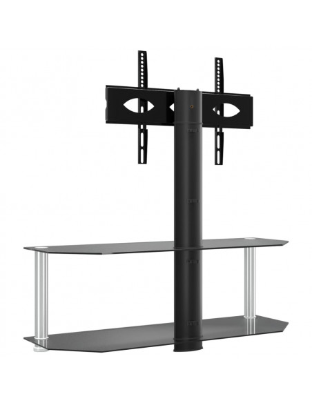 Supporto TV Angolare 2 Livelli per 32-70 Pollici Nero e Argento