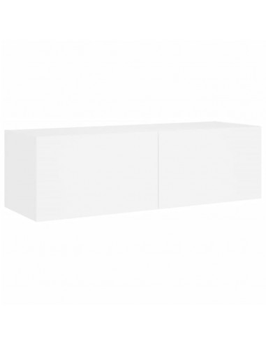 Mobili TV a Muro 5pz con Luci LED Bianchi