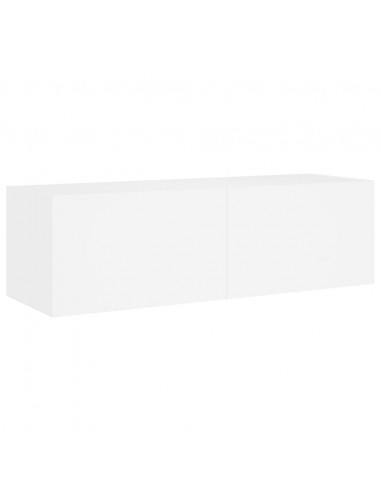 Mobili TV a Muro 4pz con Luci LED Bianchi