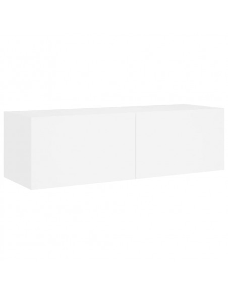 Mobili TV a Muro 3pz con Luci LED Bianchi
