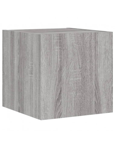 Mobili TV a Muro 5pz con Luci LED Grigio Sonoma