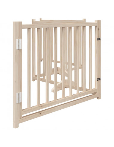 Cancello Cani Porta Pieghevole 4 Pannelli 320 cm Massello Abete