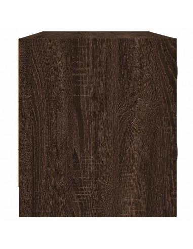 Mobile Porta TV con Ante in Vetro Rovere Marrone 102x37x42 cm