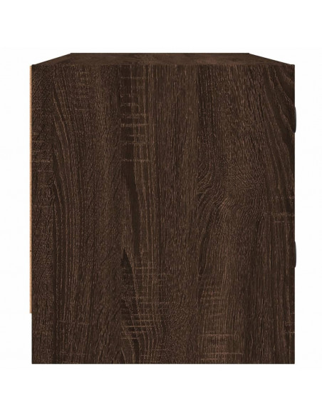 Mobile Porta TV con Ante in Vetro Rovere Marrone 102x37x42 cm