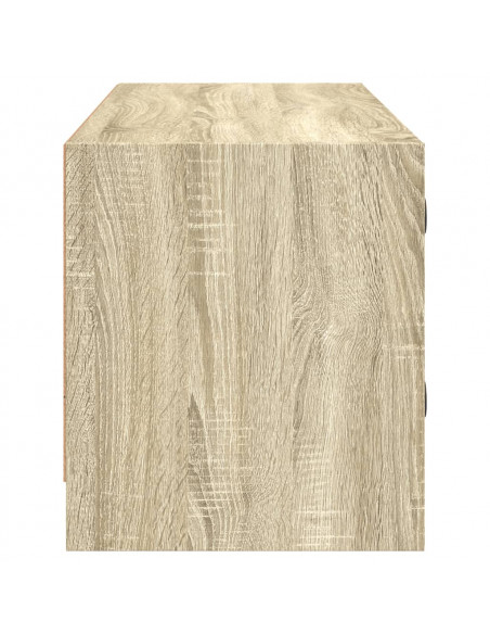 Mobile Porta TV con Ante in Vetro Rovere Sonoma 102x37x42 cm