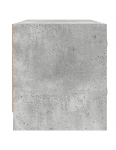 Mobile Porta TV con Ante in Vetro Grigio Cemento 102x37x42 cm