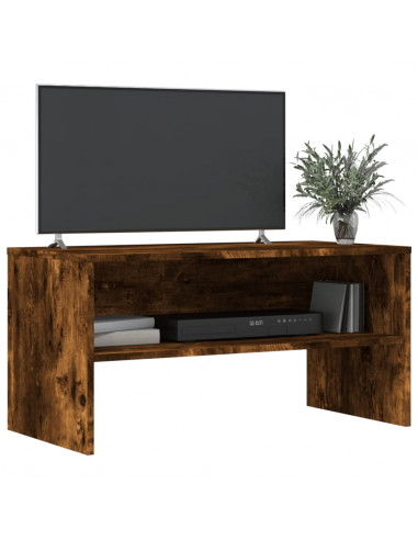 Mobile Porta TV Rovere Fumo 80x40x40 cm in Legno Multistrato
