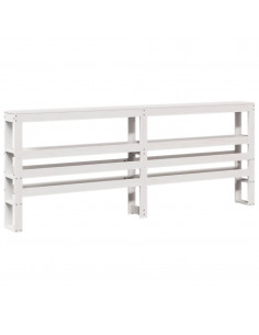 Giroletto senza Materasso Bianco 200x200 cm Legno Massello Pino 2