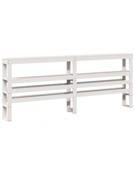Giroletto senza Materasso Bianco 200x200 cm Legno Massello Pino
