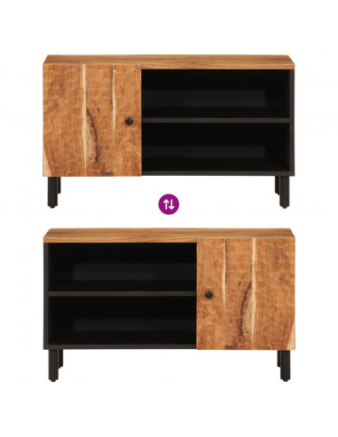 Mobile Porta TV 80x33x46 cm in Legno Massello di Acacia