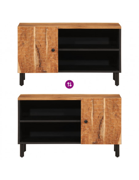 Mobile Porta TV 80x33x46 cm in Legno Massello di Acacia
