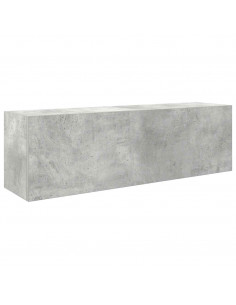 Armadietto da Bagno Grigio Cemento 100x25x30 cm in Truciolato 2
