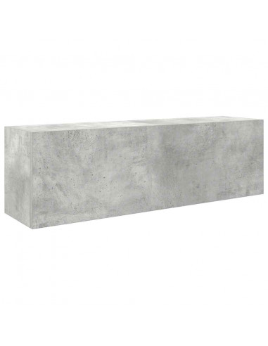 Armadietto da Bagno Grigio Cemento 100x25x30 cm in Truciolato