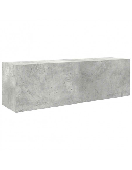 Armadietto da Bagno Grigio Cemento 100x25x30 cm in Truciolato