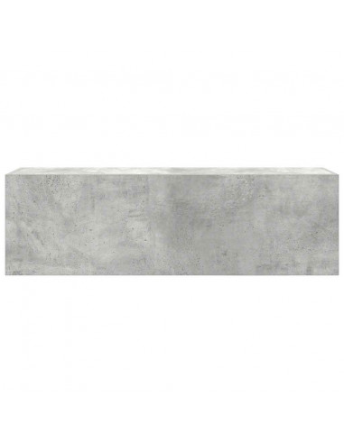 Armadietto da Bagno Grigio Cemento 100x25x30 cm in Truciolato