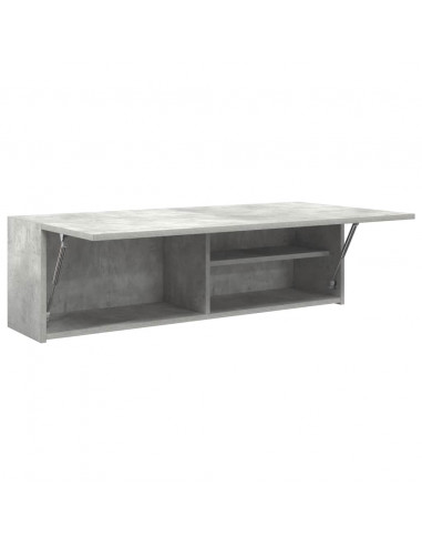 Armadietto da Bagno Grigio Cemento 100x25x30 cm in Truciolato