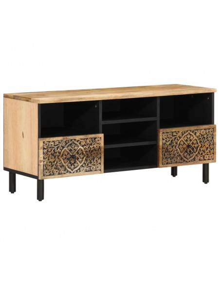 Mobile Porta TV 100x33x46 cm in Legno Massello di Mango