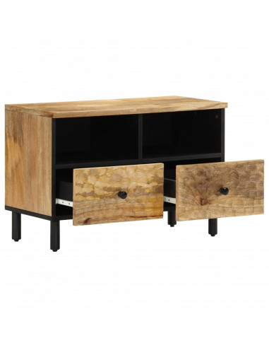 Mobile Porta TV 70x33x46 cm in Legno Massello di Mango
