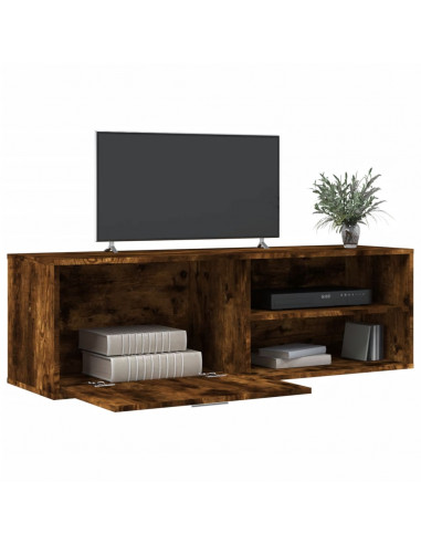 Mobile Porta TV Rovere Fumo 120x34x37 cm Legno Multistrato