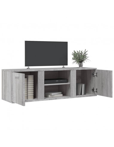 Mobile Porta TV Grigio Sonoma 120x34x37 cm in Legno Multistrato