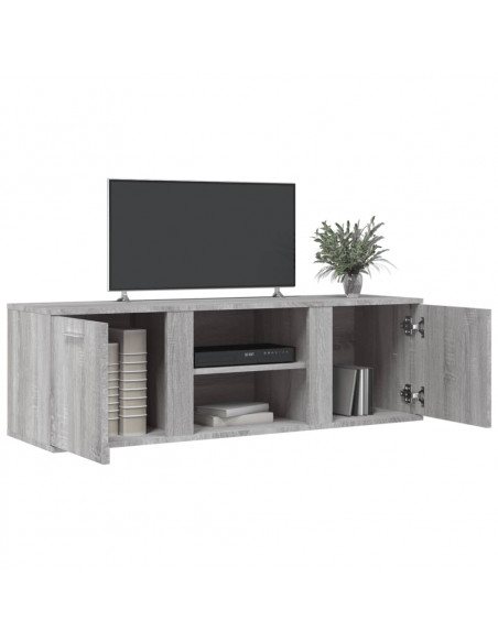 Mobile Porta TV Grigio Sonoma 120x34x37 cm in Legno Multistrato