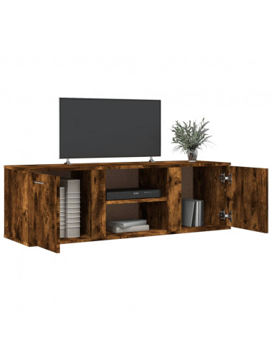 Mobile Porta TV Rovere Fumo 120x34x37 cm Legno Multistrato