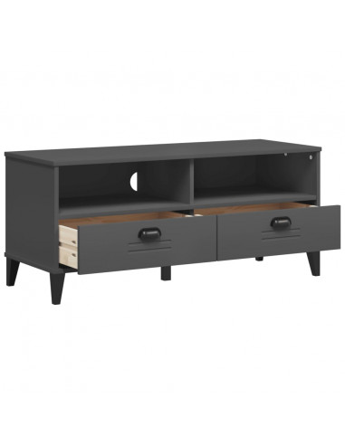 Mobile TV VIKEN Grigio Antracite in Legno Massello di Pino