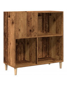 Mobile Porta Dischi Legno Antico 84,5x38x89cm Legno Multistrato 2