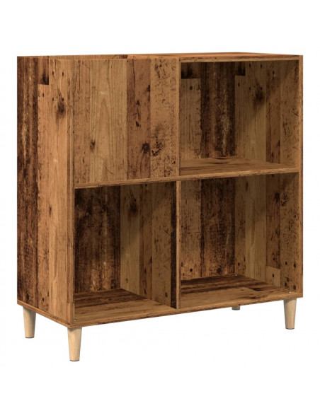 Mobile Porta Dischi Legno Antico 84,5x38x89cm Legno Multistrato