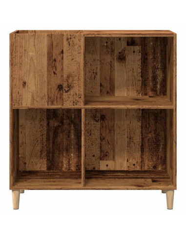 Mobile Porta Dischi Legno Antico 84,5x38x89cm Legno Multistrato