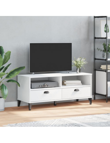 Mobile Porta TV VIKEN Bianco in Legno Massello di Pino