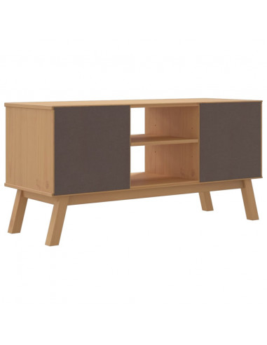 Mobile TV OLDEN Marrone 114x43x57 cm in Legno Massello di Pino