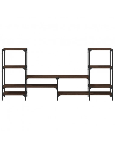 Mobile TV Rovere Marrone 206,5x28,5x95 cm in Legno Multistrato