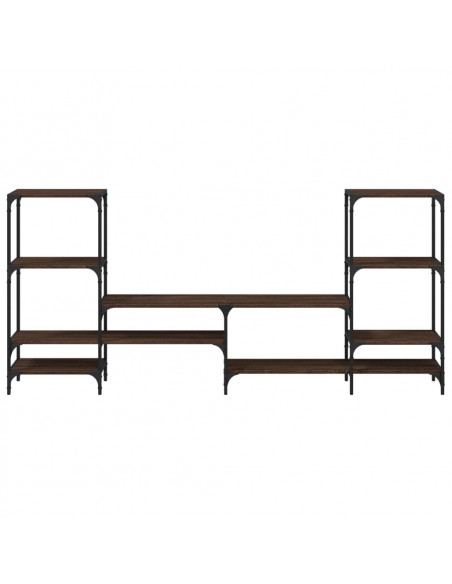 Mobile TV Rovere Marrone 206,5x28,5x95 cm in Legno Multistrato
